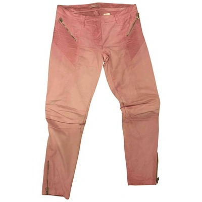 Pre-owned Pierre Balmain Pink Cotton Jeans