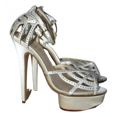 Pre-owned Charlotte Olympia Dolly Cloth Heels In White