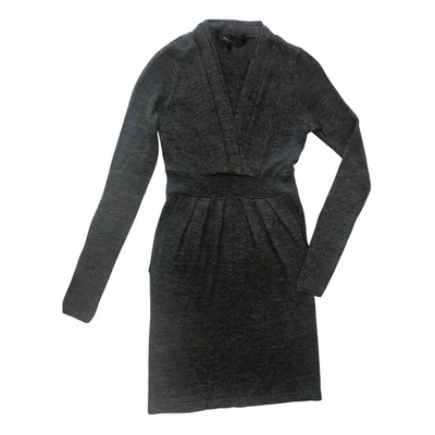 Pre-owned Bcbg Max Azria Wool Mini Dress In Grey