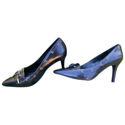 Pre-owned Ralph Lauren Leather Heels In Black