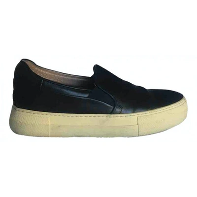 Pre-owned Paul Smith Leather Trainers In Black