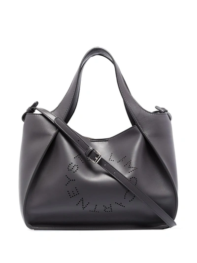 Stella Mccartney Perforated Logo Crossbody Bag In Grey