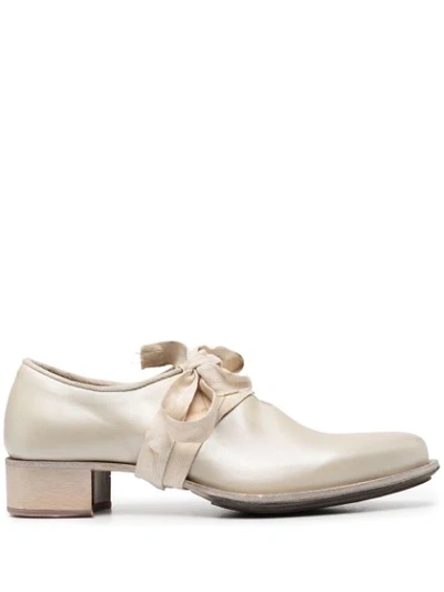 Cherevichkiotvichki Pointed Tie Detail Loafers In Neutrals