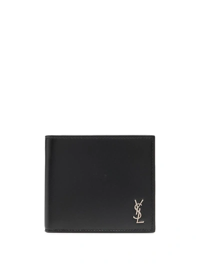 Saint Laurent Ysl Monogram Bi-fold Wallet In Black