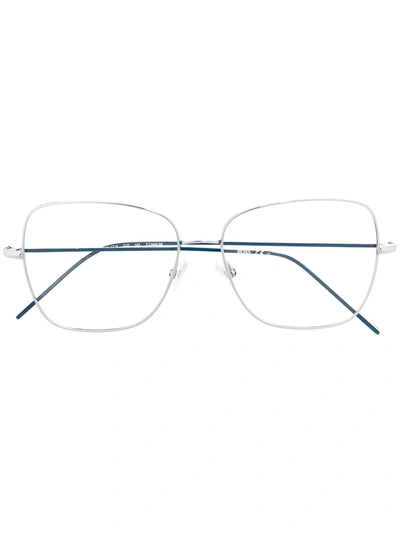 Hugo Boss Square-frame Glasses In 银色