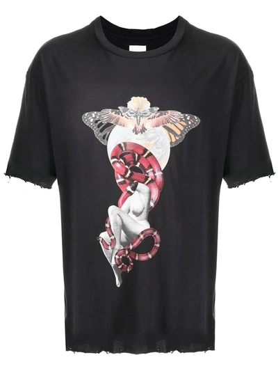 Alchemist Abstract-print Cotton T-shirt In Nero