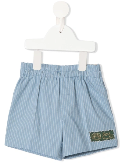 Gucci Babies' Pinstriped Shorts In 蓝色