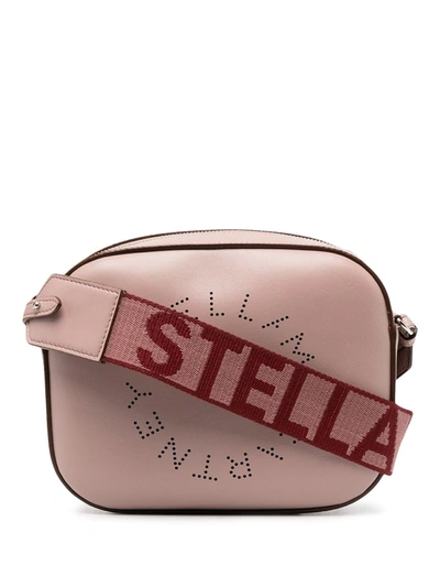 Stella Mccartney Punch-hole Logo Shoulder Bag In Pink