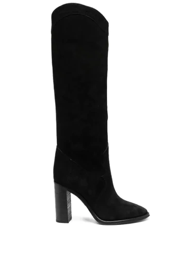 Saint Laurent Kate Knee-high 105mm Boots In Black