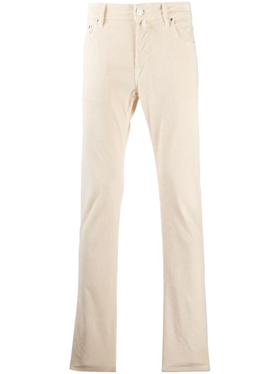 Jacob Cohen Low-rise Straight Leg Trousers In Pink