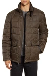 Cole Haan Box Quilted Jacket In Olive