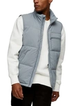 Topman Fuji Gilet Vest In Light Blue