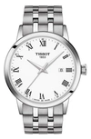 Tissot Men's Swiss Classic Dream Stainless Steel Bracelet Watch 42mm In White