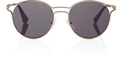 Prada Round Sunglasses In Gold Purple