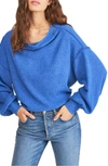 Free People Main Squeeze Hacci Sweater In Blue