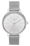 Nixon The Kensington Mesh Strap Watch, 37mm In Silver