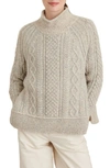 Alex Mill Kamil Cable Sweater In Driftwood