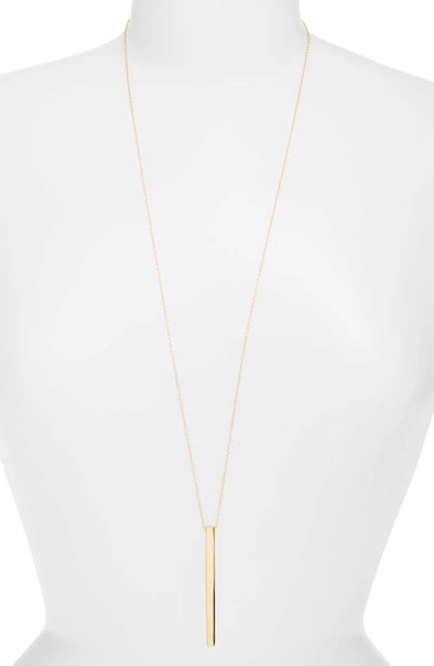 Soko Core Thin Bar Pendant Necklace In Gold