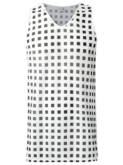 Amir Slama Checker Print Tank Top In White