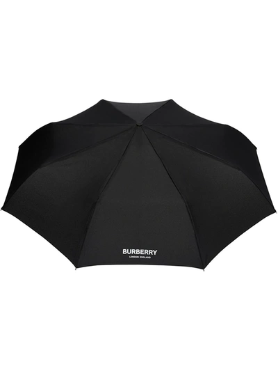 Burberry Logo Print Umbrella In Neutrals