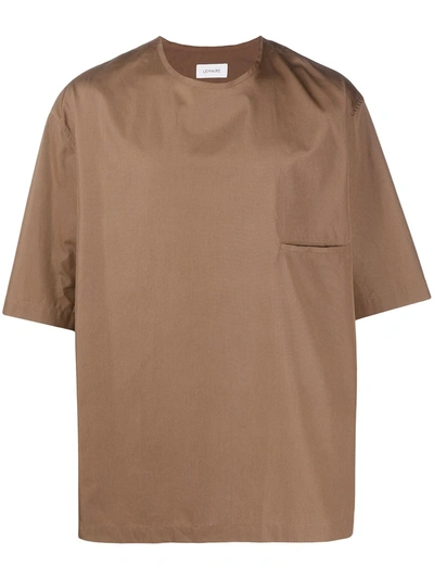 Lemaire Short-sleeve Crew-neck T-shirt In Brown