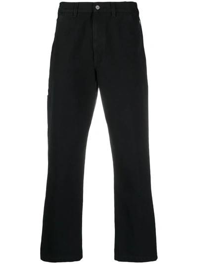 Napa By Martine Rose High-rise Logo-patch Trousers In Black
