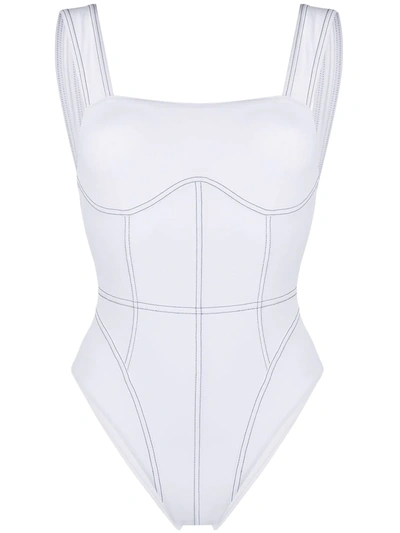 Noire Swimwear Scoop-back One-piece Swimsuit In White