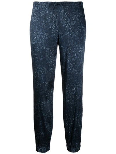 La Perla Floral-print Pajama Trousers In Blue