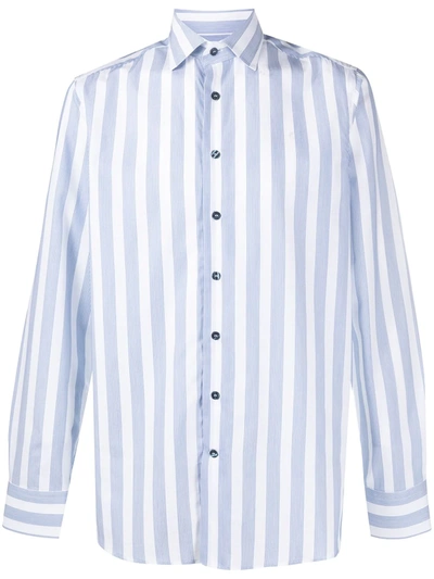 Etro Pyjamas Stripe Shirt In Blue