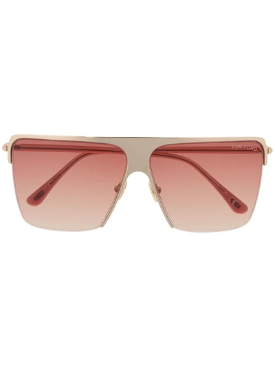 Tom Ford Square-frame Sunglasses In Gold