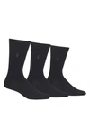 Polo Ralph Lauren Assorted 3-pack Supersoft Socks In Black