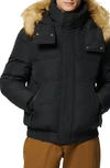 Marc New York Umbra Faux Fur Trim Quilted Jacket In Black