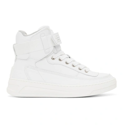 Acne Studios Face Motif High-top Sneakers In 100 White