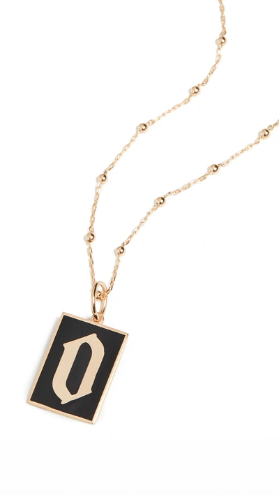 Maison Irem Gothic Initial Necklace In O