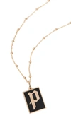 Maison Irem Gothic Initial Necklace In P