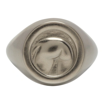 Ludovic De Saint Sernin Silver Bottom Ring In Silver Pall