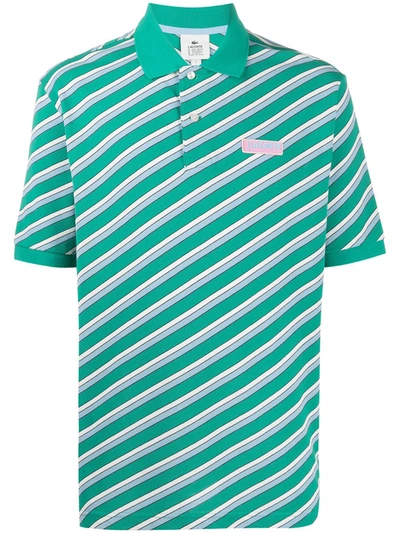 Lacoste Live Parallel Stripe Polo Shirt In Grey