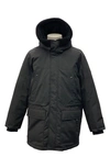 Sean John Weather Resistant Hooded Parka In Black