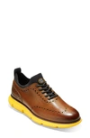 Cole Haan 4.zerogrand Wingtip Oxford In British Tan/ Sulphur