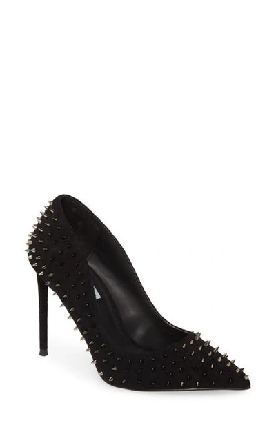 Steve Madden Vala Spiked Pointed Toe Pump In Black