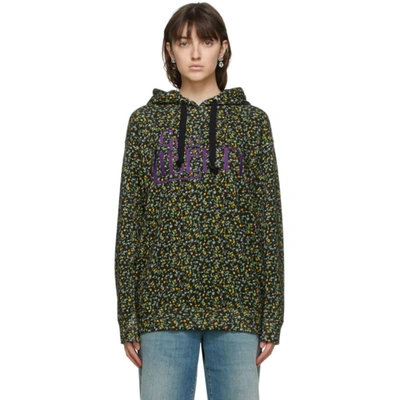 Gucci Multicolor Liberty London Edition Floral Hoodie In 1031 Black
