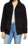 Marc New York Faux Shearling Oversize Jacket In Black