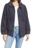 Marc New York Faux Shearling Oversize Jacket In Charcoal