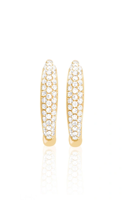 Ef Collection 14k Yellow Gold & Diamond Dome Mini Huggie Hoop Earrings In Not Applicable