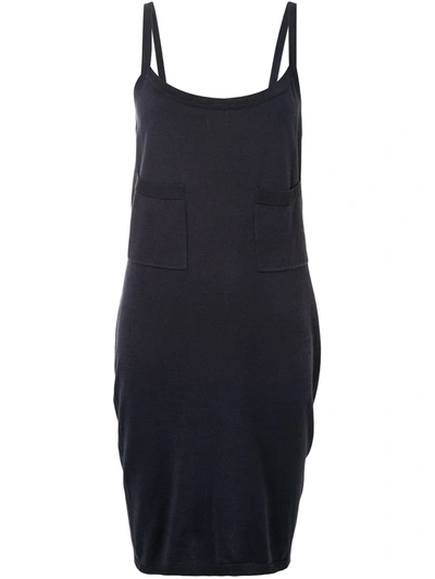 Pre-owned Chanel 1990s Open Back Knee-length Dress In Blue