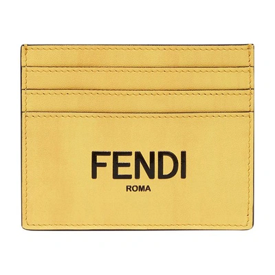 Fendi Card Holder In Jaune