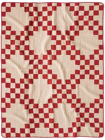 Basshu Red And White Patchwork Quilt