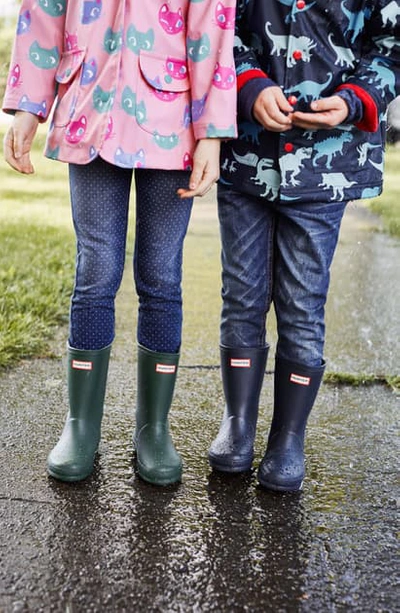 Hunter Kids' First Classic Waterproof Rain Boot In Hibiscus Pink