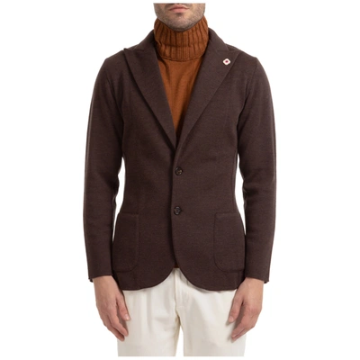 Lardini Men's Wool Jacket Blazer In Brown