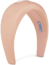 Prada Re-nylon Padded Headband In Pink